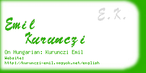 emil kurunczi business card